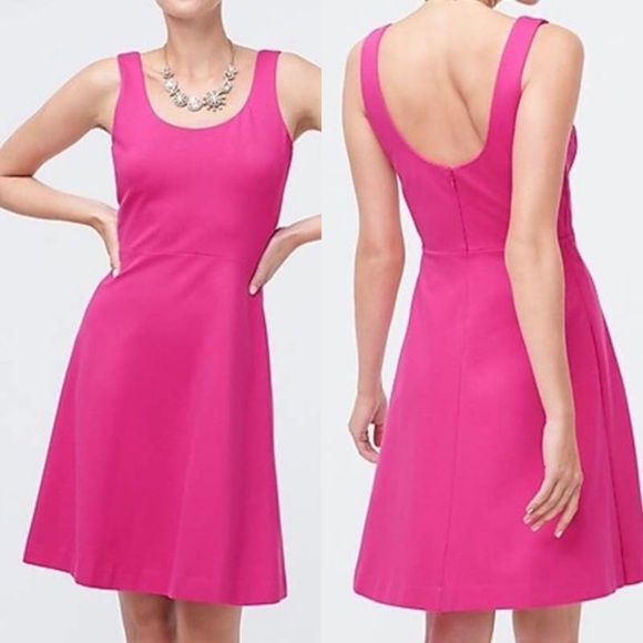 Audrey Hepburn style! Elegant Hot Pink Dress by J. Crew - Picture 1 of 9